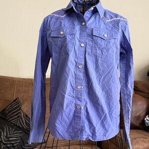 Girl’s Purple Snap Front Western Shirt